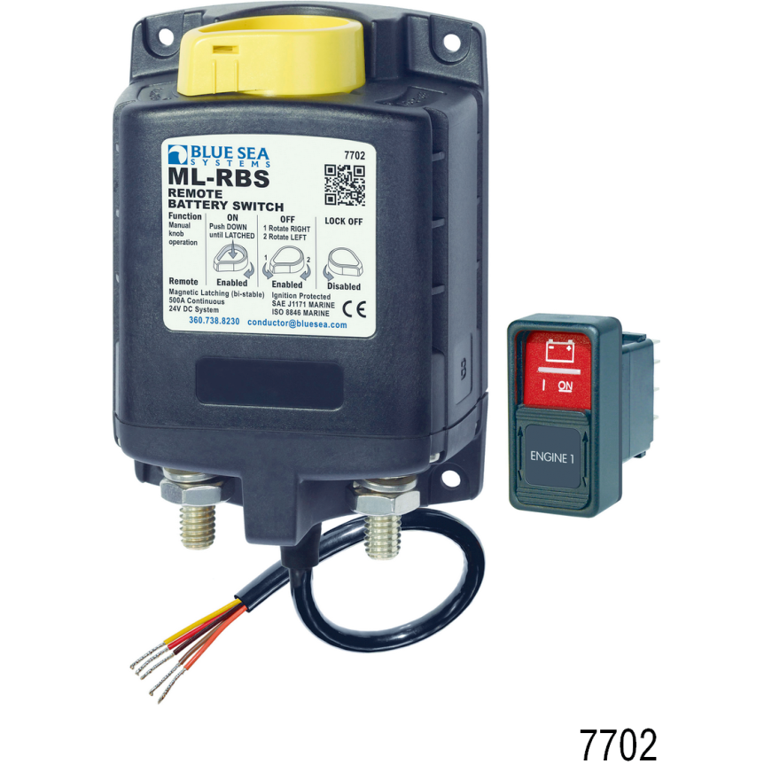 ML-Series Solenoid Switch - w/Manual Control, 24VDC/225A
