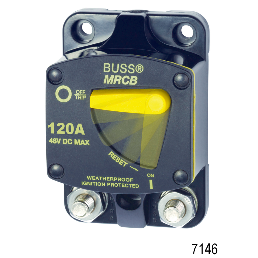 7146 of Blue Sea Systems Surface Mount Switchable Circuit Breaker