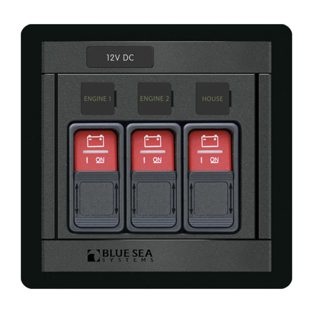 1148 of Blue Sea Systems Remote Control Panel - for Up to 3 Battery Switches
