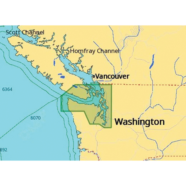 C-Map 4D: M-NA-D955-MS C-MAP 4D Puget Sound, Juan De Fuca and San Juan