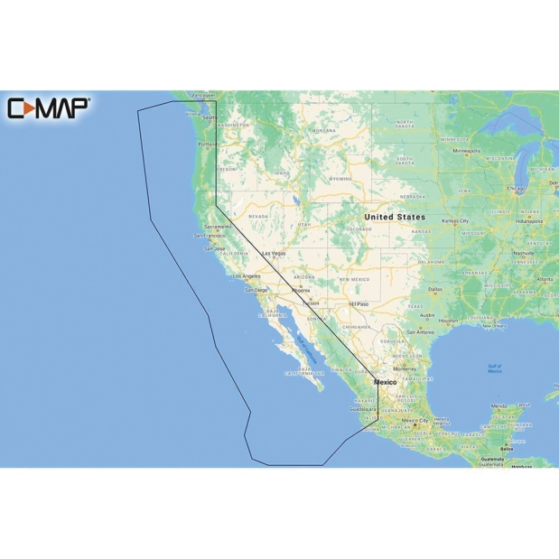 C-Map REVEAL: M-NA-Y206-MS West Coast & Baja California Coastal Chart