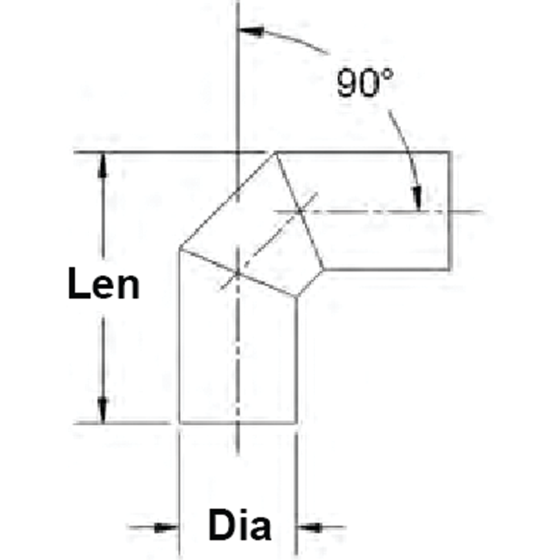 Exhaust Tubing - 90 Deg Elbows