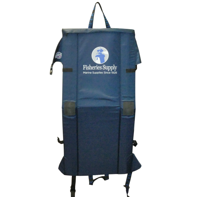 open of Crazy Creek Products Original Chair - Navy with Fisheries Logo