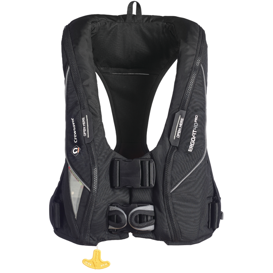 Front View of Crewsaver ErgoFit 40 Pro USCG Automatic Inflatable PFD - with Harness