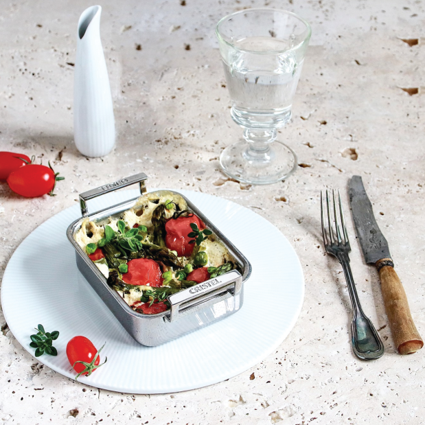 Mini Stainless Steel Oven Dish - 4.5"W x 4"L x 1.6"H