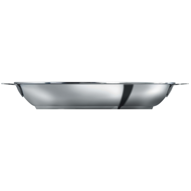 side of Cristel Strate Stainless Frying Pans