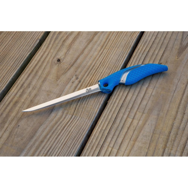 on dock of Cuda 6" Titanium Bonded Flex Fillet Knife