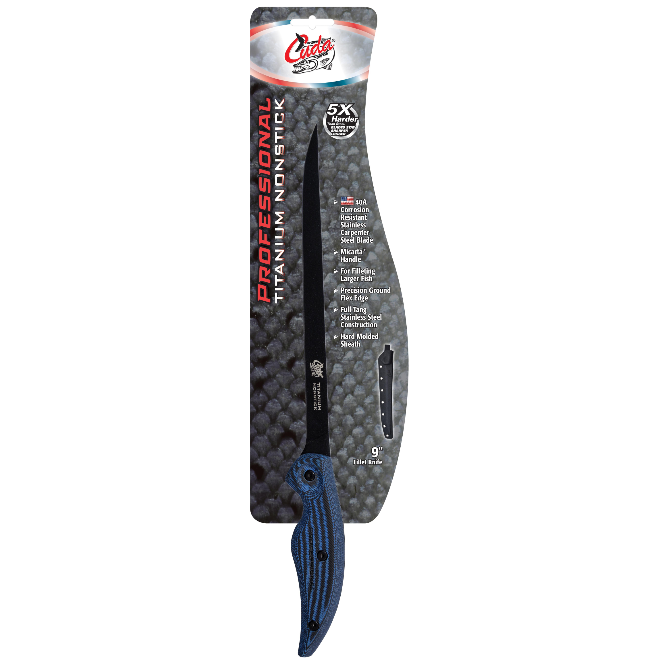 in package of Cuda 9 "Fillet Knife