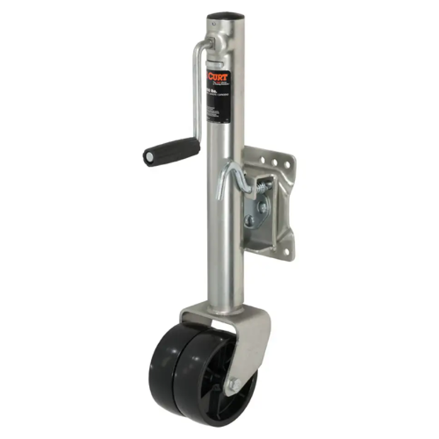 28156 of Curt Manufacturing Marine Jack with Dual 6" Wheels - 1,500 lbs