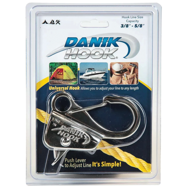 Adjustable Line Length Anchor Hook Stainless Steel
