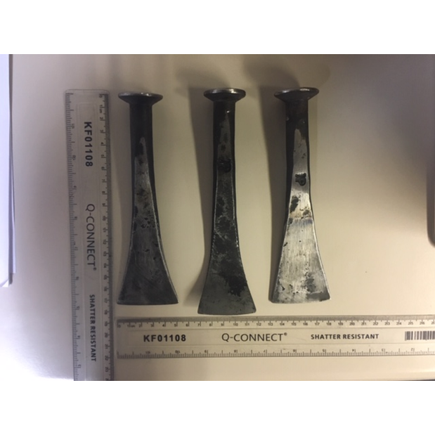 Dimensions Illustrated of Davey &amp; Co. Caulking Irons - Hand Forged