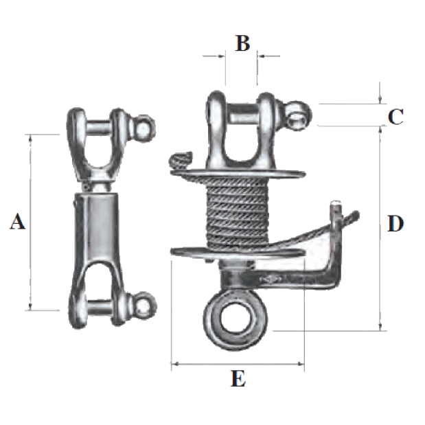 Dimensions of Davey &amp; Co. Wykeham Martin Headsail Furler - Drum