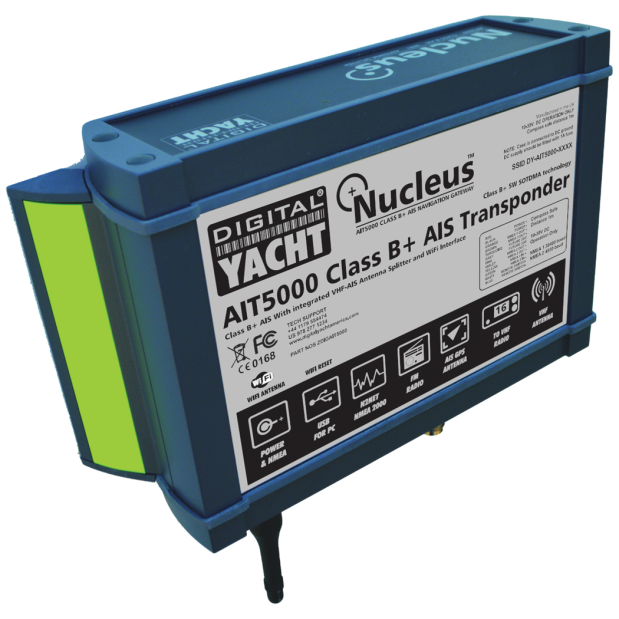 AIT5000 - Class B+ AIS Transponder with Wi-Fi, NMEA & VHF Splitter