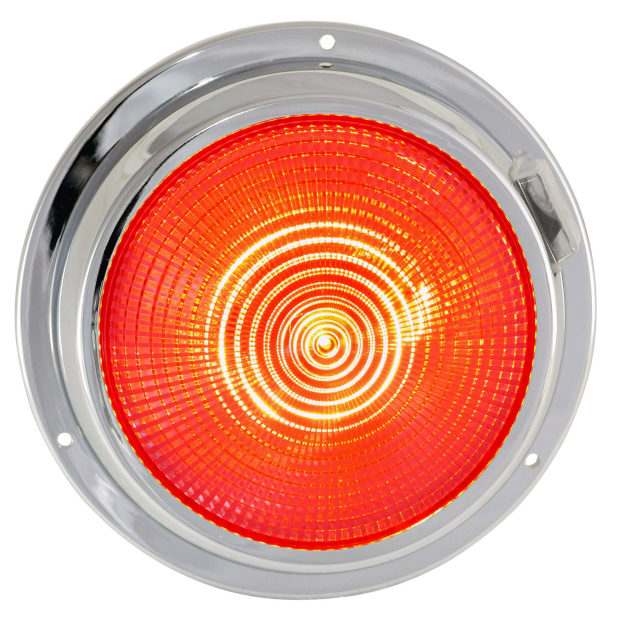 Dr LED 5-1/2" Chromed Mars LED General Purpose Dome Light - Red / White