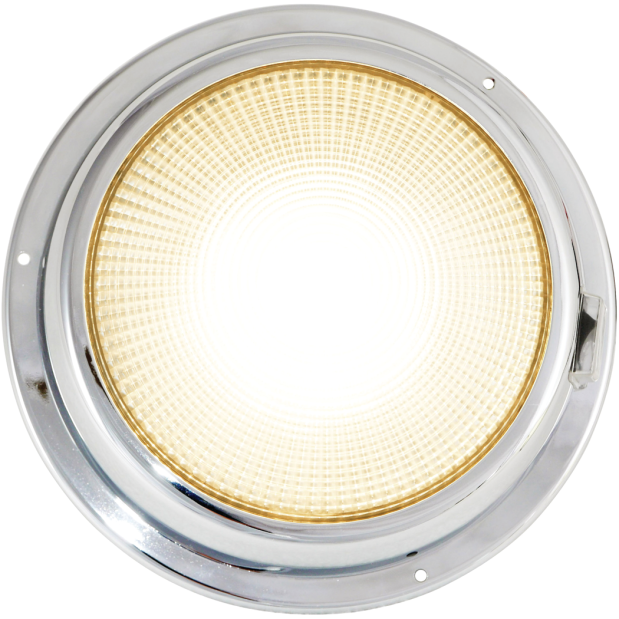 Dr LED 6-3/4" Chromed Mars LED General Purpose Dome Light - Red / Warm White