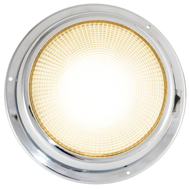 Dr LED 6-3/4" Chromed Mars LED General Purpose Dome Light - High / Low Warm White