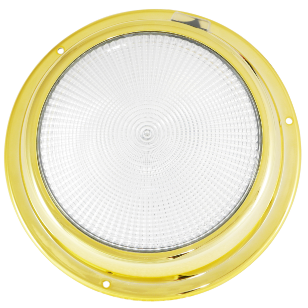 Dr LED 6-3/4" Brass Mars LED General Purpose Dome Light - White/Red