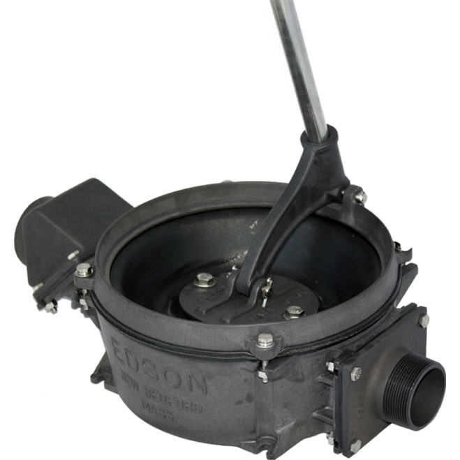close up of Edson Marine 30 GPM "Bone Dry" Manual Diaphragm Pumps - Lever Action, Side Inlet