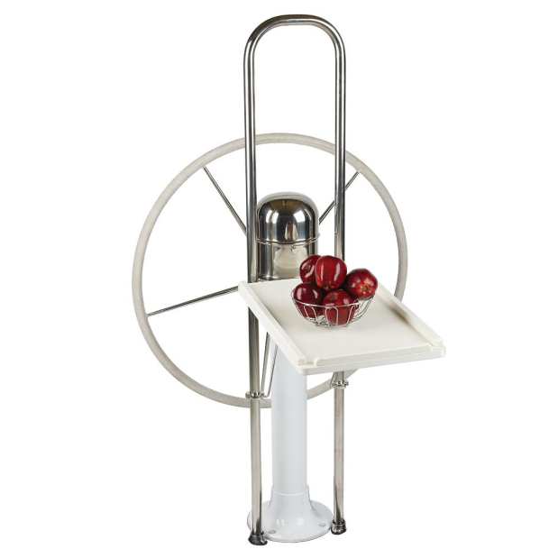 Fold-Down Luncheon Table - White Poly