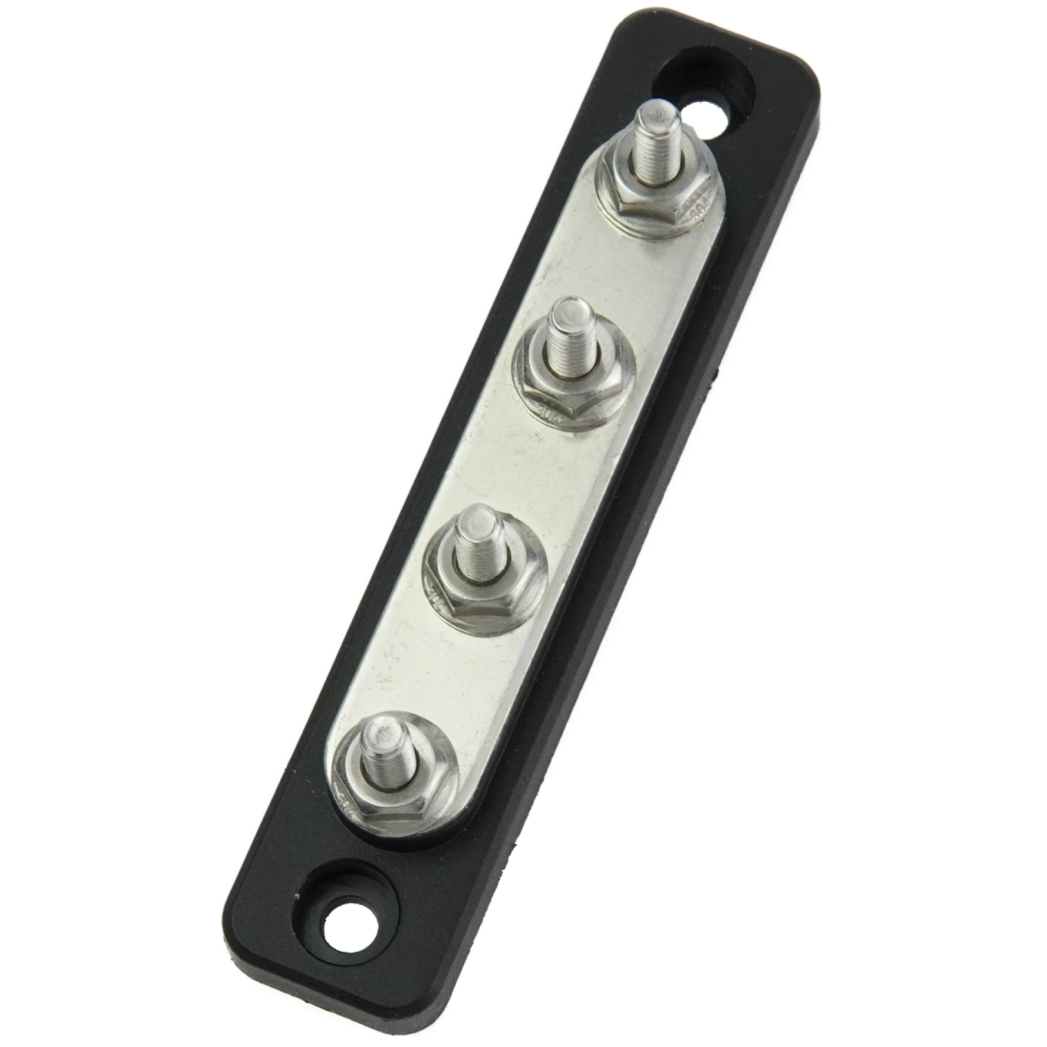 150A Common BusBars - 4 x 1/4" Stud Terminals - No Cover of Egis Mobile Electric 150A Common BusBars - 4 x 1/4" Stud Terminals
