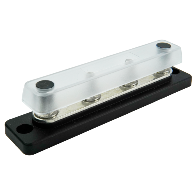 150A Common BusBars - 4 x 1/4" Stud Terminals - w Cover of Egis Mobile Electric 150A Common BusBars - 4 x 1/4" Stud Terminals