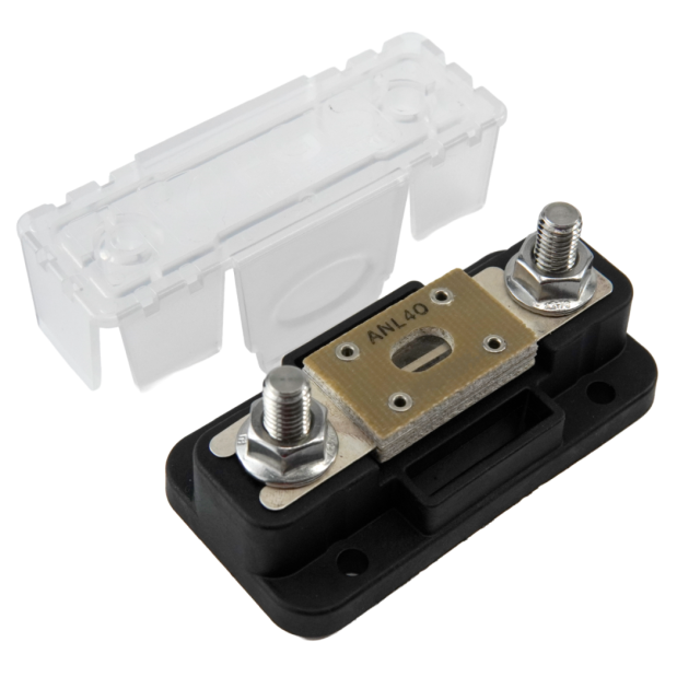 35-300A ANL Fuse Block for Up to 2/0 Cables - w/ Cover of Egis Mobile Electric 35-300A ANL Fuse Block for Up to 2/0 Cables - w/ Cover