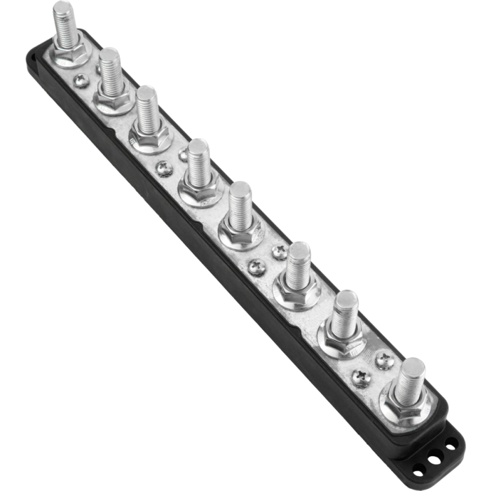 8 studs w-o cover of Egis Mobile Electric 600 Amp Busbars - 6600 Series PowerBars, Heavy-Duty 3/8" Studs