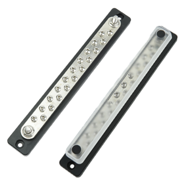 group of Egis Mobile Electric Common 150A BusBars - 2 Stud Terminals and 20 Screw Terminals