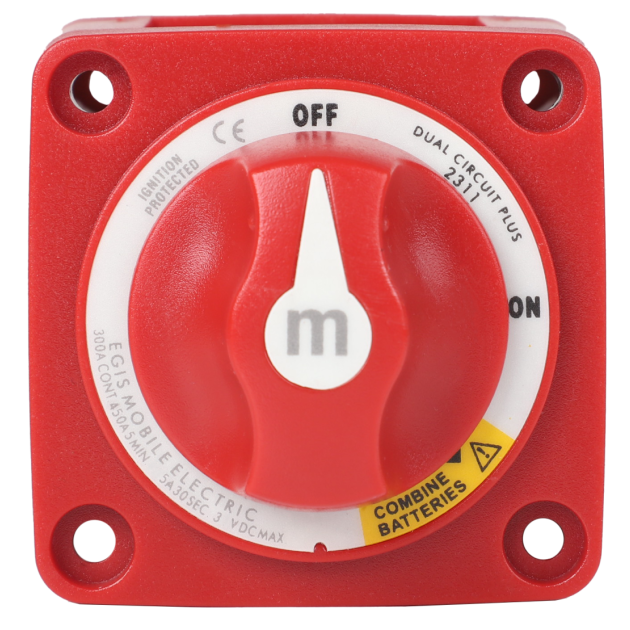 m-Series 300A Dual Circuit w Combine Battery Switch of Egis Mobile Electric m-Series 300A Dual Circuit Battery Switch - On/Off Plus Combine