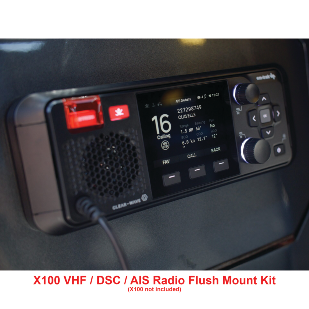 X100 VHF / DSC / AIS Radio Removable Flush Mount Kit