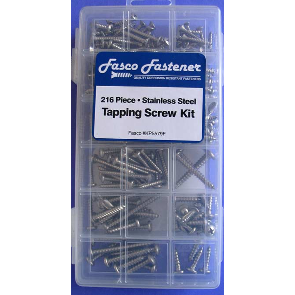 216 Piece Tapping Screw Kit