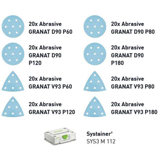 Granat Abrasives Systainer3 for D90/V93