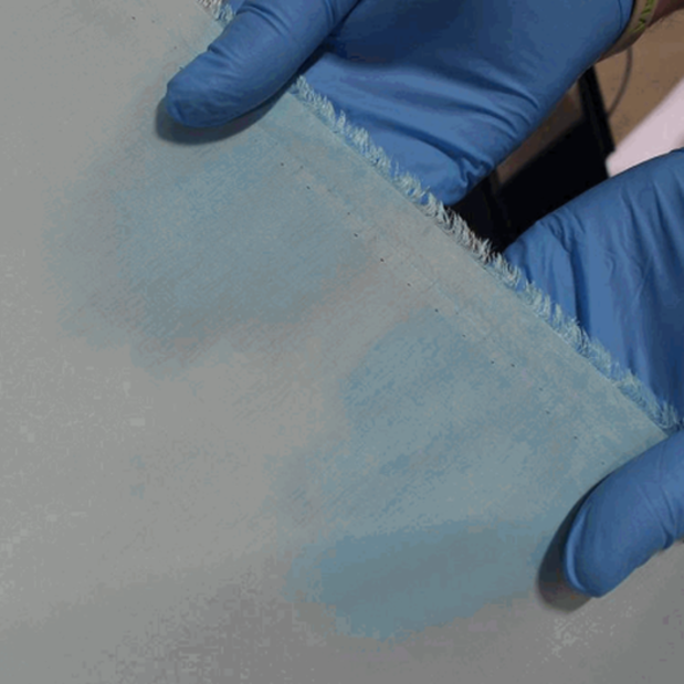 Detail of Fiberlay Orca Coated Blue Peel - Silicone Coated Peel Ply Release Fabric