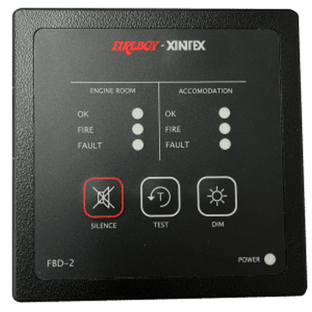 FBD-2-R Two Zone Smoke and Heat Detection and Alarm Panel of Fireboy-Xintex Two Zone Smoke/Heat Detection & Alarm Panel - FBD-2-R