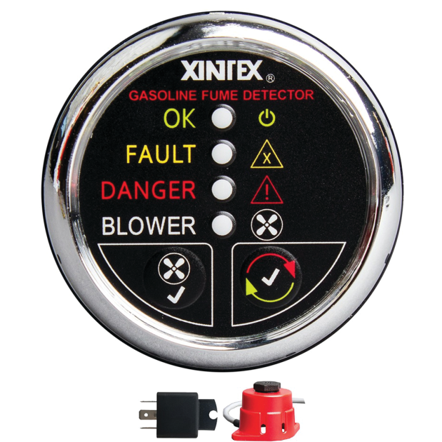 chrome of Fireboy-Xintex Gasoline Fume Detector - w/ Alarm & Blower Control
