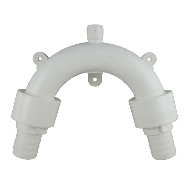 white of Forespar Vented Loops with Integral Hose Barbs