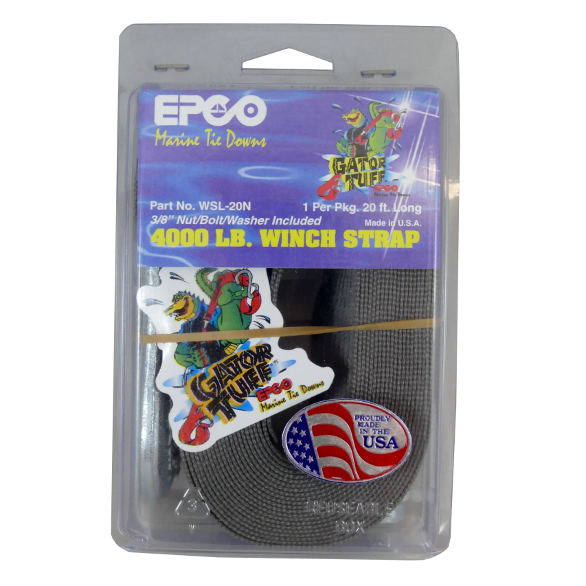 package view of Gator Tuff 2" Winch Strap with Sewn Loop End - 20 or 25 ft