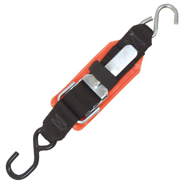 Zinc Transom Tie-Downs with Vinyl Pad Protector
