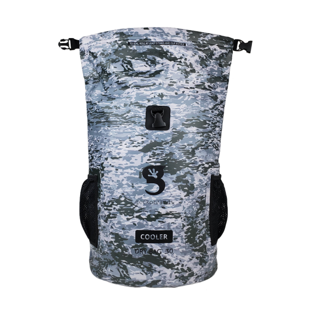 open of Geckobrands Backpack Dry Bag Cooler