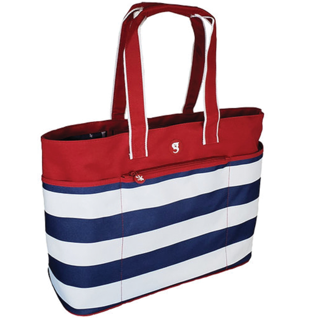 Oversized Beach Tote - Red/White/Blue Stripe