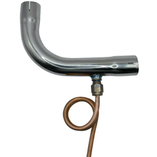 Exhaust Elbow with Drain, 24 mm, Non-slitted