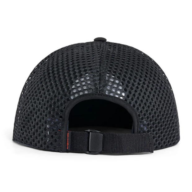 50186-001-0001-back of Grundens Stowaway Packable Trucker