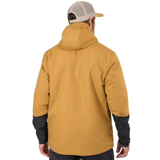 back of Grundens Turbulence Hybrid Hoodie