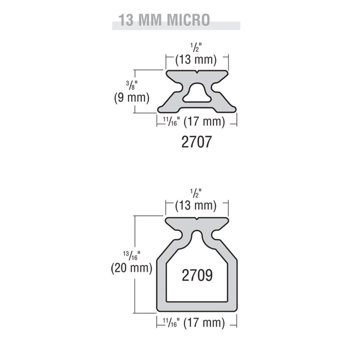 13 mm Micro CB Track