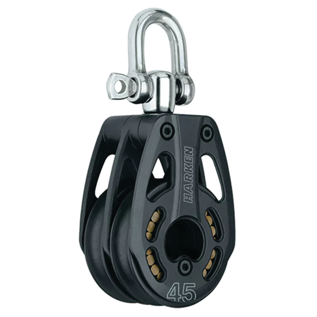 45 mm Aluminum Black Magic Double Block - Swivel