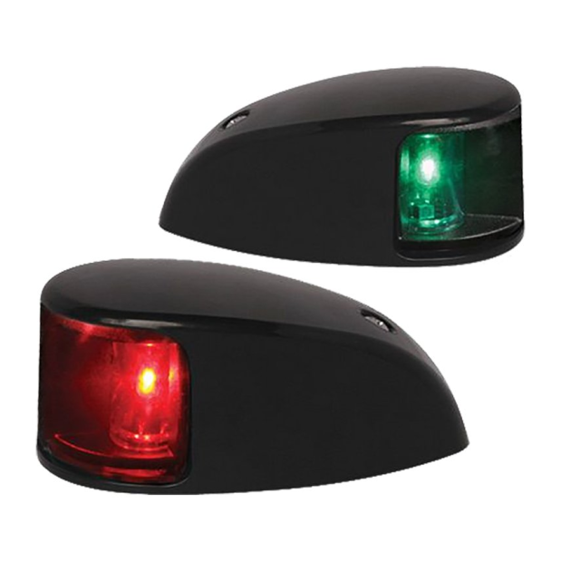 2NM NaviLED Deck Mount Port & Starboard Pair - Black, Colored Lens