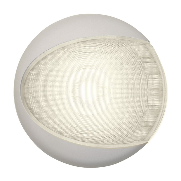 5" EuroLED 130 Surface Mount LED Dome Light - Warm White with White Shroud