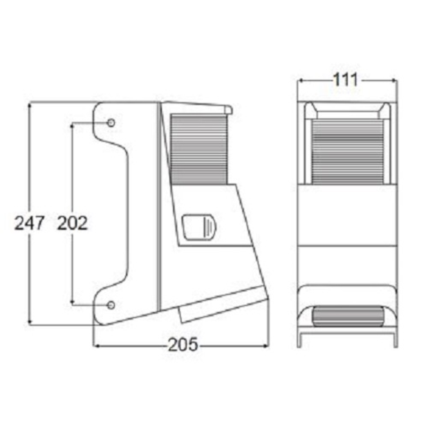 Diagram of Hella Halogen 8504 Series Masthead/Floodlight Lamp