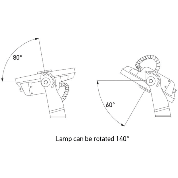 Diagram of HypaLUME 110/230V AC LED Flood Light