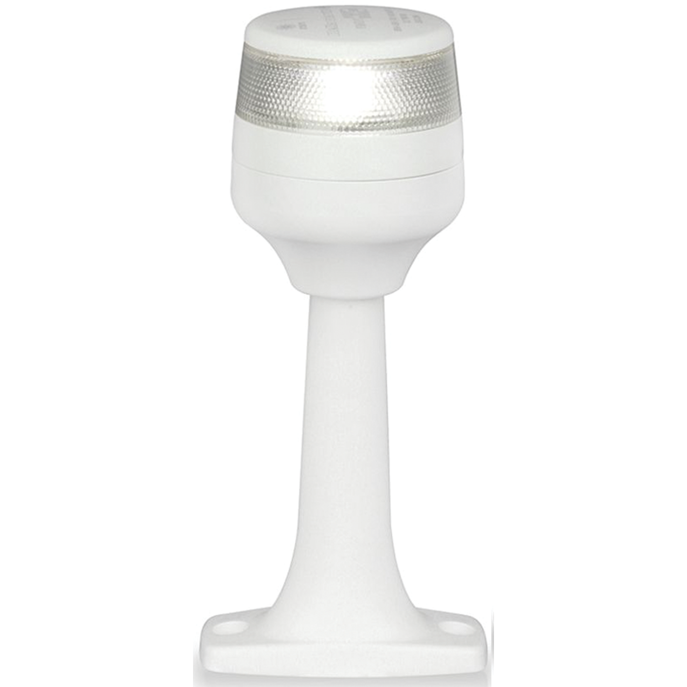 NaviLED 360 Compact All Round Pole Navigation Lamp - 6", White Lens, White Base